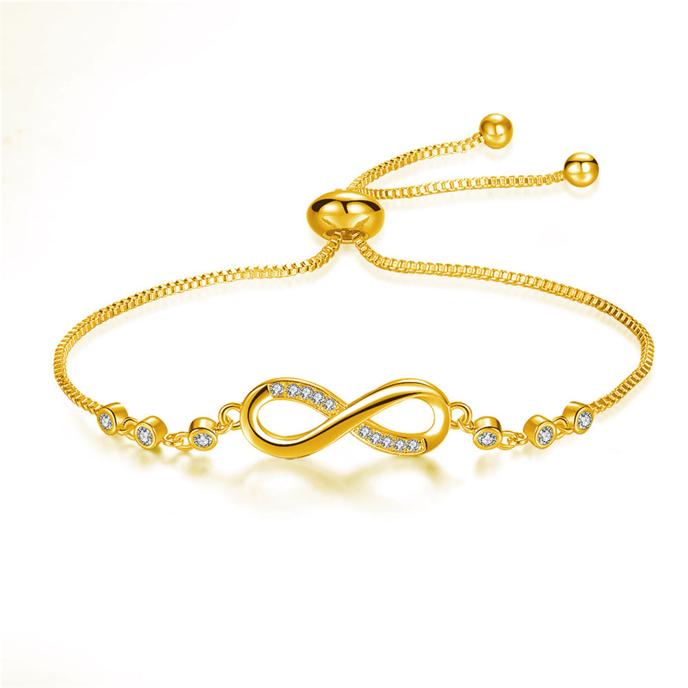 Bracciale regolabile Infinity in argento 