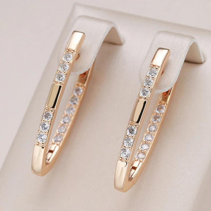 Eleganti orecchini in zirconia in oro 