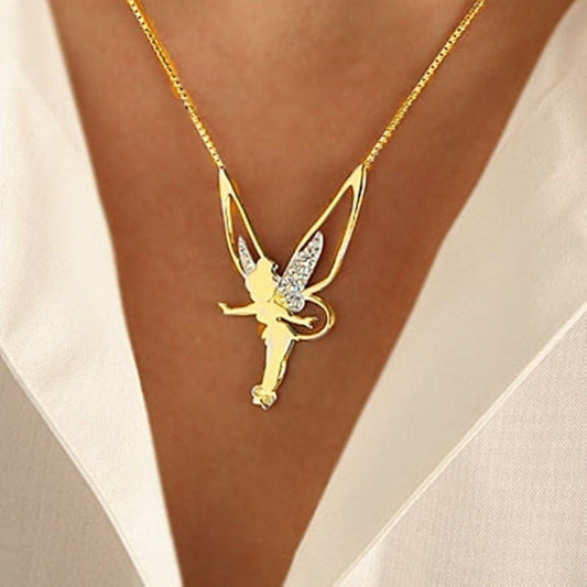 Collana Fata Portafortuna in Argento Sterling e Oro 