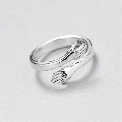 Anello Hug regolabile in argento 