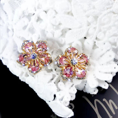 Orecchini in argento sterling con zirconi multicolori 