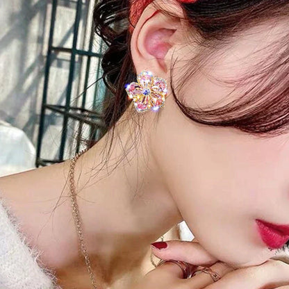 Orecchini in argento sterling con zirconi multicolori 