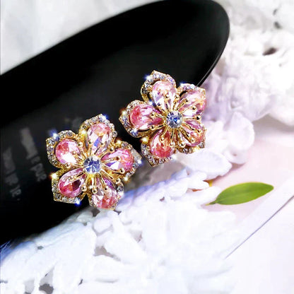 Orecchini in argento sterling con zirconi multicolori 