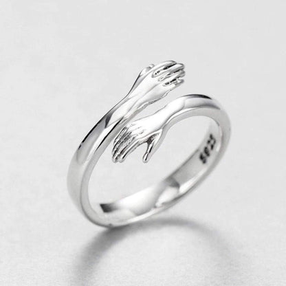 Anello Hug regolabile in argento 