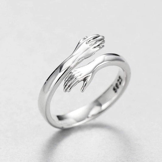 Anello Hug regolabile in argento 