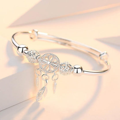 Bracciale acchiappasogni regolabile in argento 925 