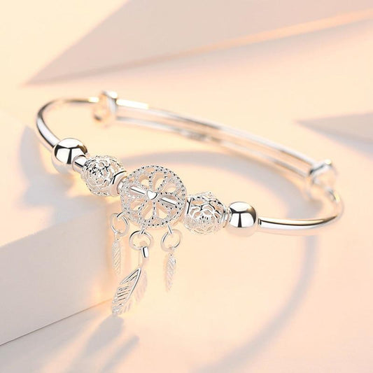Bracciale acchiappasogni regolabile in argento 925 